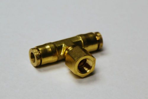 Brass Fitting; Push to connect Union T 1/8 female, 1/4 PTC Qty. 5