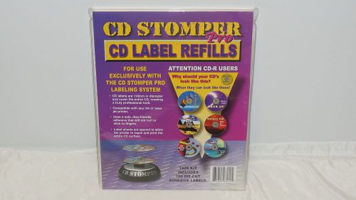 NEW CD Stomper CD Label Pro Refills 100 Die-Cut Labels