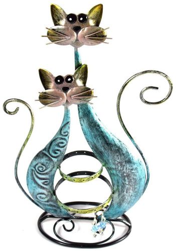 Bejeweled DisplayTwin Blue Cat Fancy Earring Stand~Organizer~Holder Jewelry D...