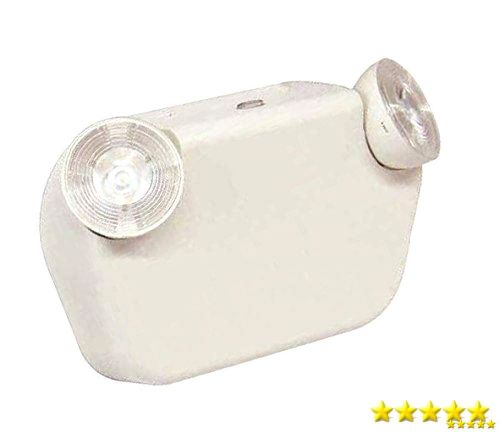 Led two head emergency light with battery back-up white, new for sale