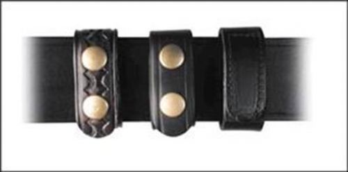 Boston Leather 5492-2-N Belt Keeper with Wide Double Snap Black