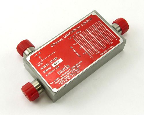 Narda 27538 Coaxial Directional Coupler M15370/3-028, 1.7-4.2 GHz, -10dB, Type-N