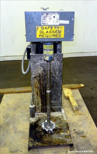 Used- Indco Benchtop Lab Disperser, Model HS-1208. 304 Stainless steel shaft 1&#034;
