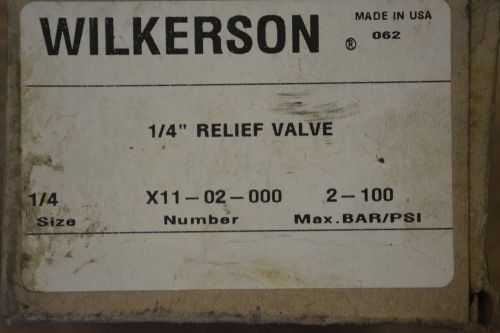 (2) Wilkerson 1/4&#034; Relief Valve X11-02-000
