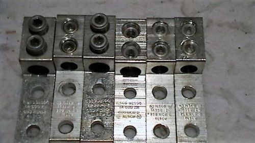 6 Ilsco 2 hole Aluminum Mechanical Lugs