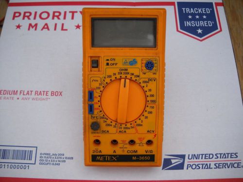 METREX M-3650 DIGITAL MULTIMETER WITH LEADS &amp; INSTUCTION BOOKLET