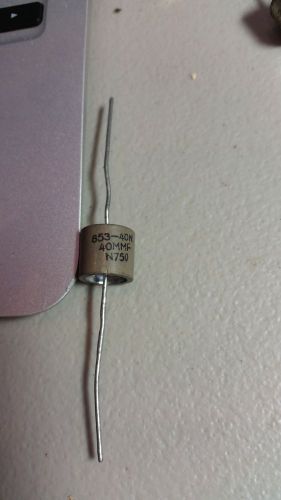 Nos doorknob capacitor 40 mmf  as shown ? maker guaranteed for sale