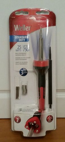 NEW Weller Soldering Iron Pencil Kit SP25NK 25 Watt, Solder, Extra Tips 3-LED