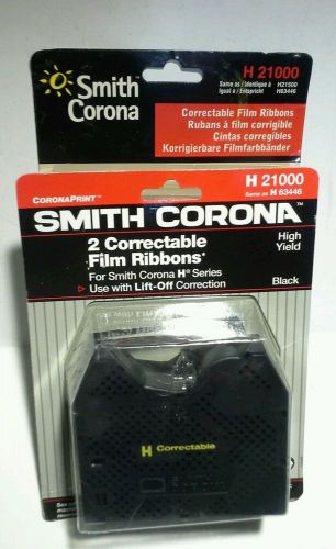 Lot of 2 nos genuine smith corona h series 21000 correctable typewriter ribbon 4 for sale