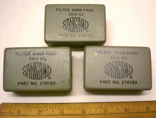 3 BAND PASS FILTERS, 1955 Hz, SANGAMO # 270182, Hermetically Sealed, Made in USA