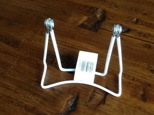 New White Adjustable Vinyl Coated Easel - Plate Stand 5&#034; W x 5&#034; H