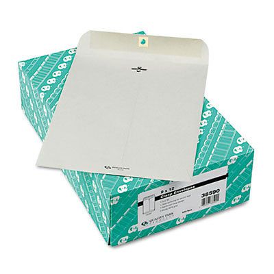 Clasp Envelope, 9 x 12, 28lb, Executive Gray, 100/Box, 1 Box, 100 Each per Box