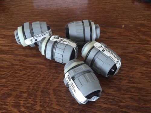 New Group of 5 Each Hubbell .75&#034; P075NGYA  Nonmetallic Liquid Tight Fittings b91