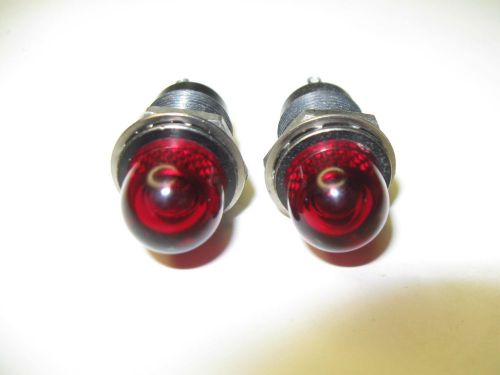 2pc vintage dialight dialco ? military panel mount indicator lights for sale