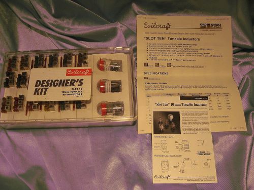 Coilcraft Designer&#039;s kit M100 VINTAGE DISCONTINUED Slot 10 Tunable RF nductors