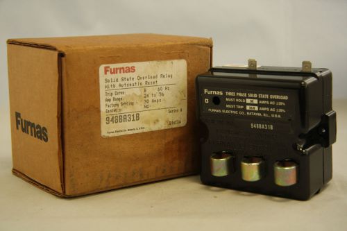 Furnas 948BA31B Solid State Overload Relay 60 Hz 24-36 Amps 30A Fact Auto Reset
