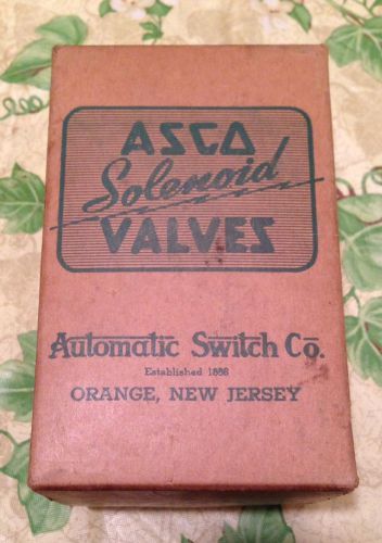 New NOS Vintage Automatic Switch Co. ASCO Solenoid Valve 8211A12