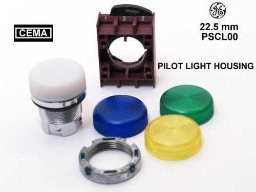 GE-General Electric Pilot Light Housing with Flange, assorted Lens Caps # P9CL00