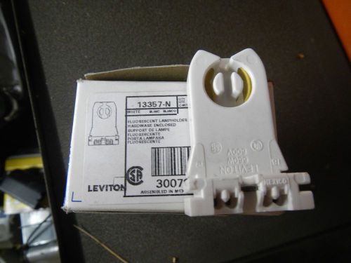 LEVITON Fluorescent Lamp Holders Light Sockets T8 T12 Medium Bi-Pin 13357-N (9)