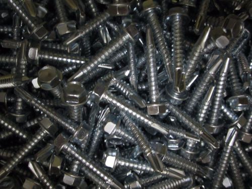 Hex washer head #14 x 2-1/2 self-drilling tek screw #3 point 200pc ihw for sale