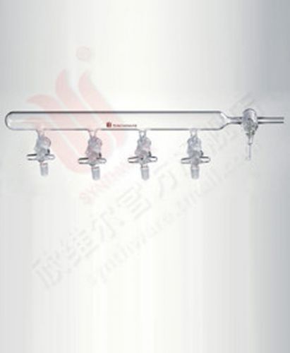 Single bank 4-ports glass valves vacuum gas distributor manifold 24/40 #f3 gj for sale