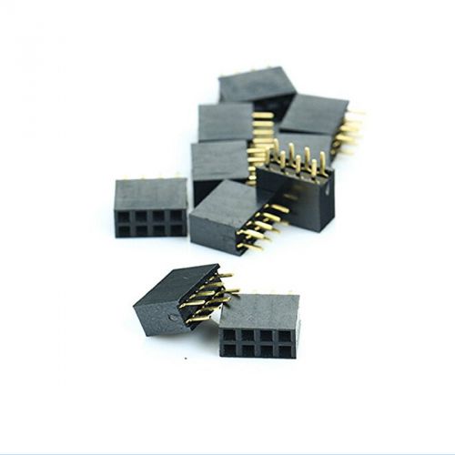 Durable 10PCS 2x4 Pin 8P 2.54mm Double Row Female Straight Pitch Socket Pin CA04
