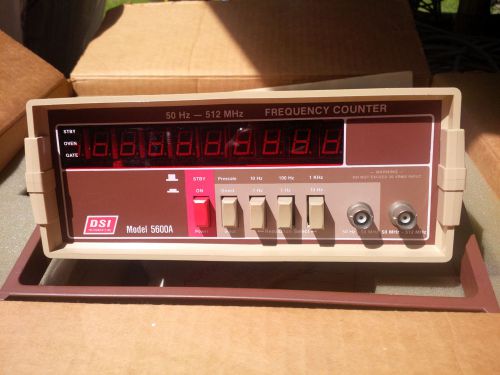 DSI 5600A Frequency Counter w Box, Instructions, Receipt and Power Supply