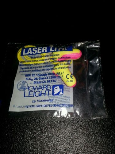 100 PAIR~ HOWARD LEIGHT LASER LITE LL-30 SAFETY EAR PLUGS WITH CORD