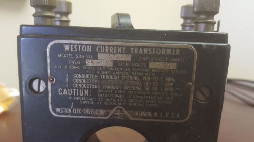 Weston 3724 Current Transformer 539