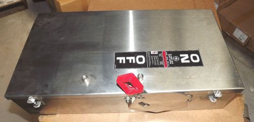 Stainless steel th3363ss  3 phase fusible 100 amp 600 volt disconnect for sale