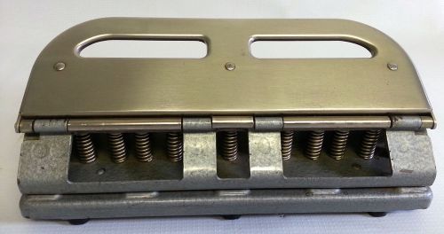 Mutual Centamatic #300 Heavy Duty Metal Adjustable Hole Paper Punch Vintage 50&#039;s