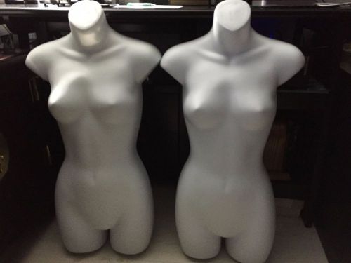 White Plastic Female Women Mannequin Torso Hanging Display Dress Body Form Decor