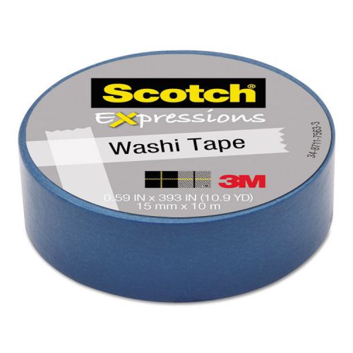 &#034;scotch expressions washi tape, .59&#034;&#034; x 393&#034;&#034;, blue&#034; for sale