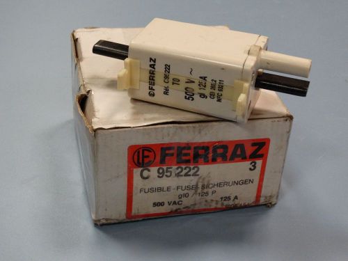 Ferraz shawmut c95222 centred tag fuse 125a, 500v for sale
