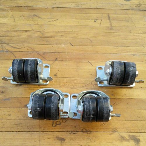 Four darnell rose medium duty dual wheel casters x-32h ** high quality ** for sale