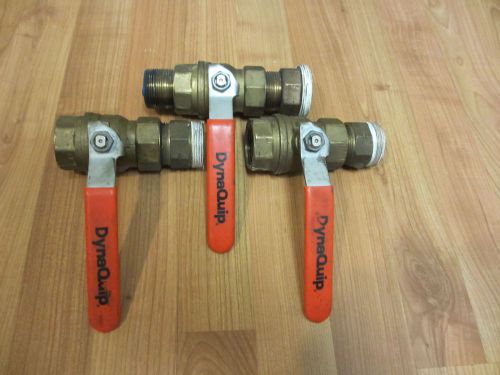 DynaQuip Lot of 3 1.25&#034; Ball Valves 600 CWP PN40 MS58 Bronze