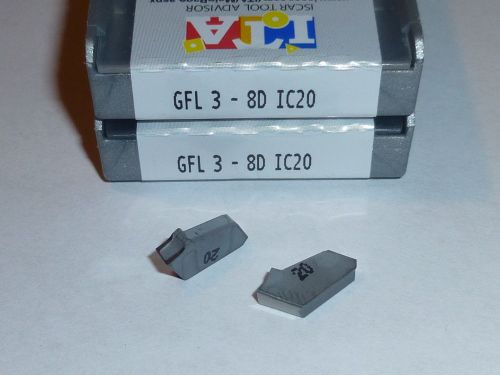 GFL 3 8D IC20 ISCAR *** 10 INSERTS *** FACTORY PACK ***