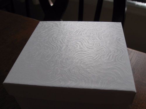 Jewelry Making Supplies, Gift Boxes, White Swirl 3.5x3.5x1.5 In. 99 Boxes