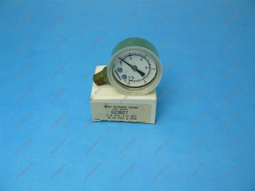 Marsh instrument g23627 1 1/2&#034; pressure gauge 0-15 psi/kpa lower 1/4&#034; npt brass for sale
