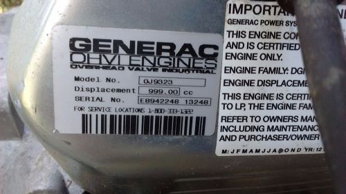 generac engine 999cc go cart mud boat generator 20kw 2hrs runtime