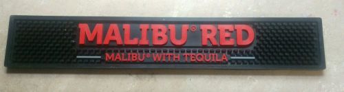 21&#034; Malibu Red with Tequila Rubber Bar Rail Spill Mat - Bar Mat (NEW)