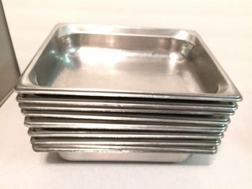 1/2 SIZE STAINLESS STEEL STEAM TABLE BUFFET FOOD PAN 2.5&#034; DEEP SET OF 12
