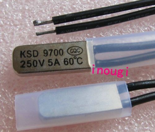 3 pcs KSD 9700 60?C 250V 5A Thermostat Temperature BiMetal Switch NC Close