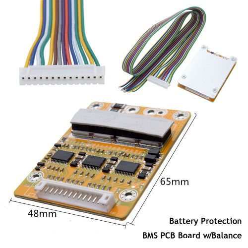 Battery protection bms pcb board w/ balance for 13 packs 48v li-ion cell max 25a for sale