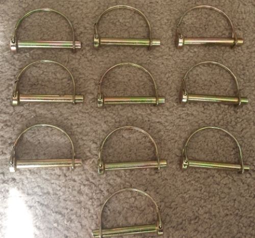 (10) Wire Lock Pin, 3/8&#034; diameter X 2-1/4&#034; grip length , Round Wire