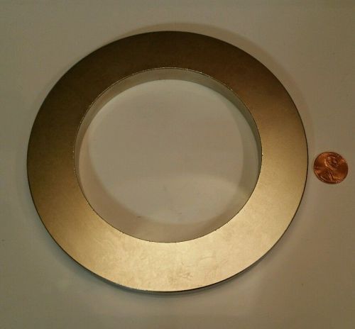 HUGE Neodymium ring magnet. Super strong N52 rare earth magnet. 6&#034; x 1/2&#034;