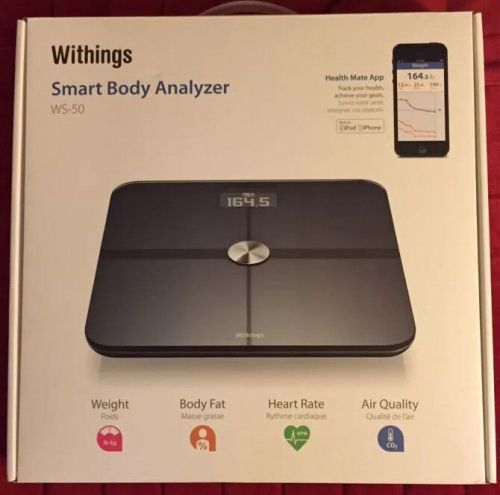 Withings Smart Body Analyzer Scale *Ships In Original Box!* WS-50 BLACK