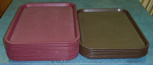 Lot of 21 Cambro 1216FF &amp; Traex 12 x 16 Fast Food Trays Restaurant Cafeteria