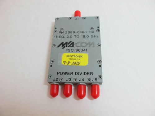 Ma-Com 2089-6408-00 Wilkinson Power Divider, 4-Way, 2 GHz to 18 GHz,  Unused.