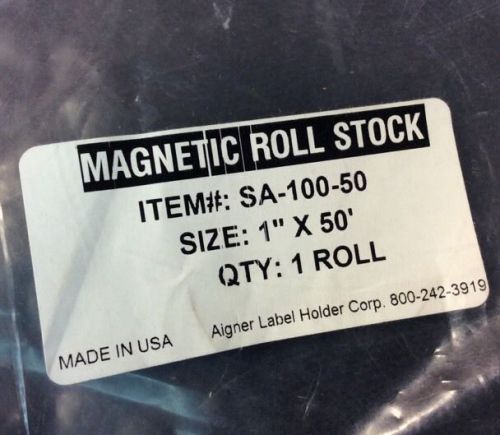 Aigner Label Holder Corp Magnetic Roll Stock SA-100-50 Size: 1&#034;x50ft. Brown